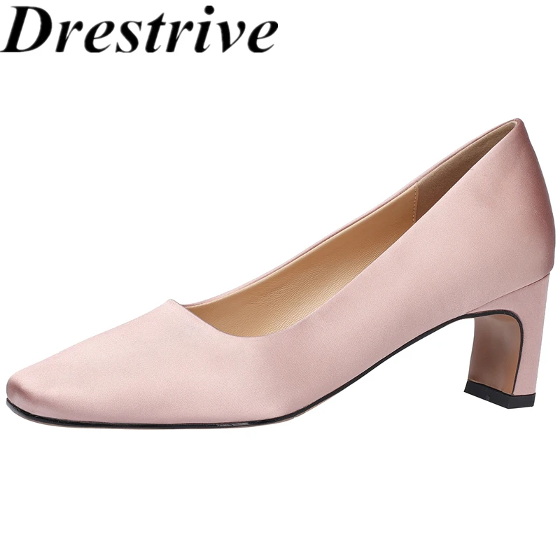 Drestrive 2026 New Classic Women's Pumps Satin Thick High Heels Shallow Top Quality Handmade Spring Shoes Office Square Toe
Drestrive 2026 New Classic Women's Pumps Satin Thick High Heels Shallow Top Quality Handmade Spring Shoes Office Square Toe