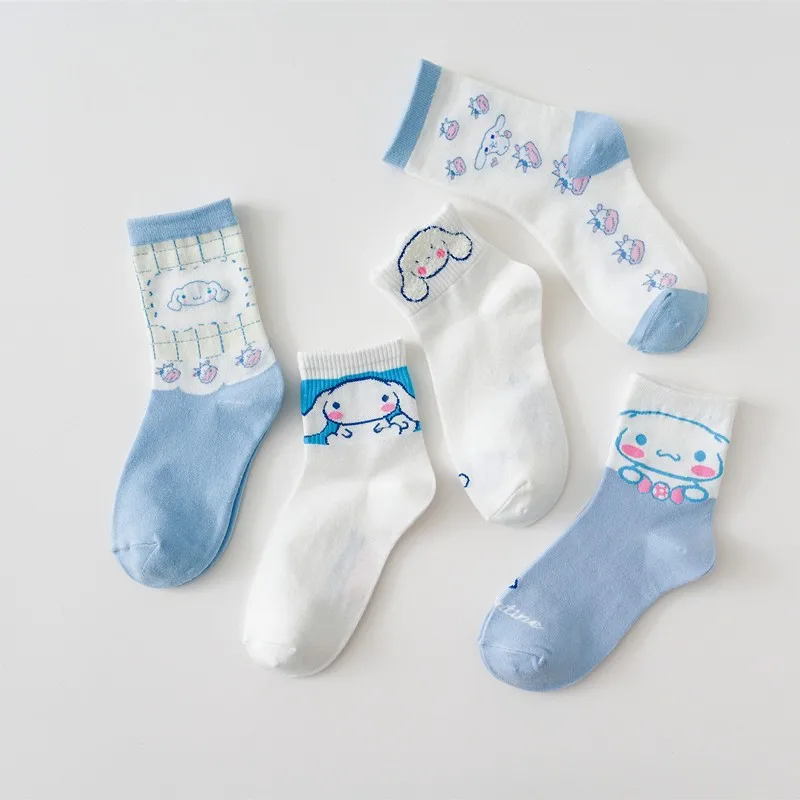 5 шт. кавайные Sanrio Cinnamoroll Мультяшные сердца для девушек осень и зима в тюбике Мультяшные Носки универсальные милые синие девочки ветер Y2K
5 шт. кавайные Sanrio Cinnamoroll Мультяшные сердца для девушек осень и зима в тюбике Мультяшные Носки универсальные милые синие девочки ветер Y2K