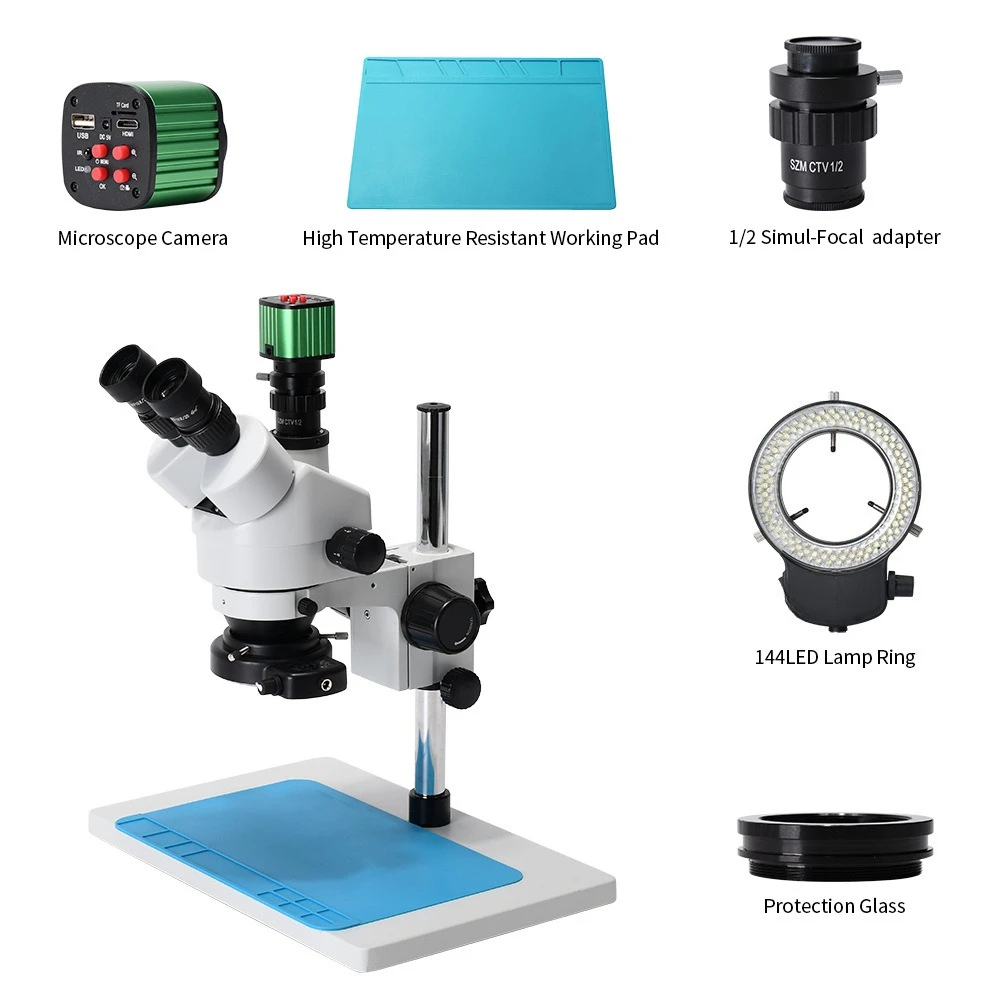 Trinocular microscope continuous magnifying glass high definition 24 million pixel industrial camera
Trinocular microscope continuous magnifying glass high definition 24 million pixel industrial camera