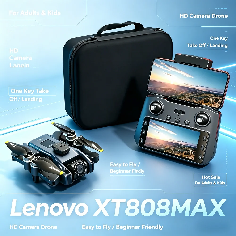 New Lenovo GPS XT808max Foldable RC Quadcopter Helicopter Brushless Motor Drone Professional+ HD Dual Camera 5G WIFI FPV Dron X
New Lenovo GPS XT808max Foldable RC Quadcopter Helicopter Brushless Motor Drone Professional+ HD Dual Camera 5G WIFI FPV Dron X