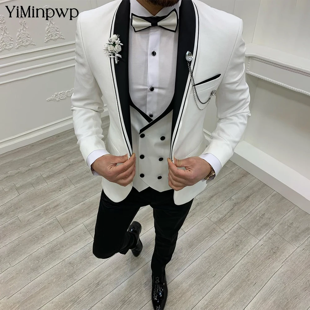 YiMinpwp White Wedding Groom Men's Suits 3 Piece Slim Fit Blazer Vest Pants Satin One Button Tuxedo Formal Work Wear Prom XS-5XL
YiMinpwp White Wedding Groom Men's Suits 3 Piece Slim Fit Blazer Vest Pants Satin One Button Tuxedo Formal Work Wear Prom XS-5XL