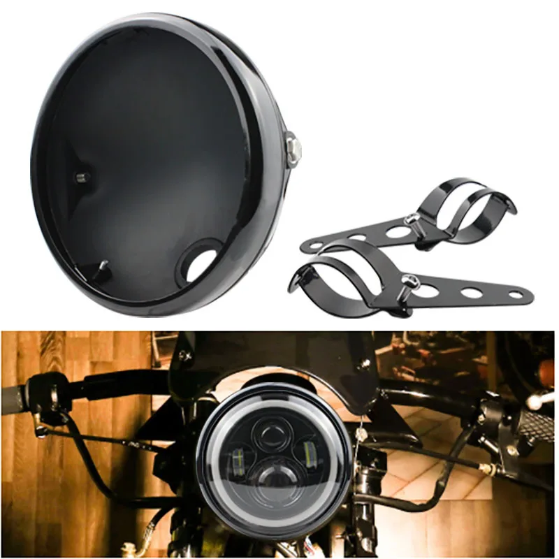 7 Inch Matte Black Headlight Housing Universal Motorcycle Headlight Mounting Bracket Adjustable LED Headlight Bracket
7 Inch Matte Black Headlight Housing Universal Motorcycle Headlight Mounting Bracket Adjustable LED Headlight Bracket