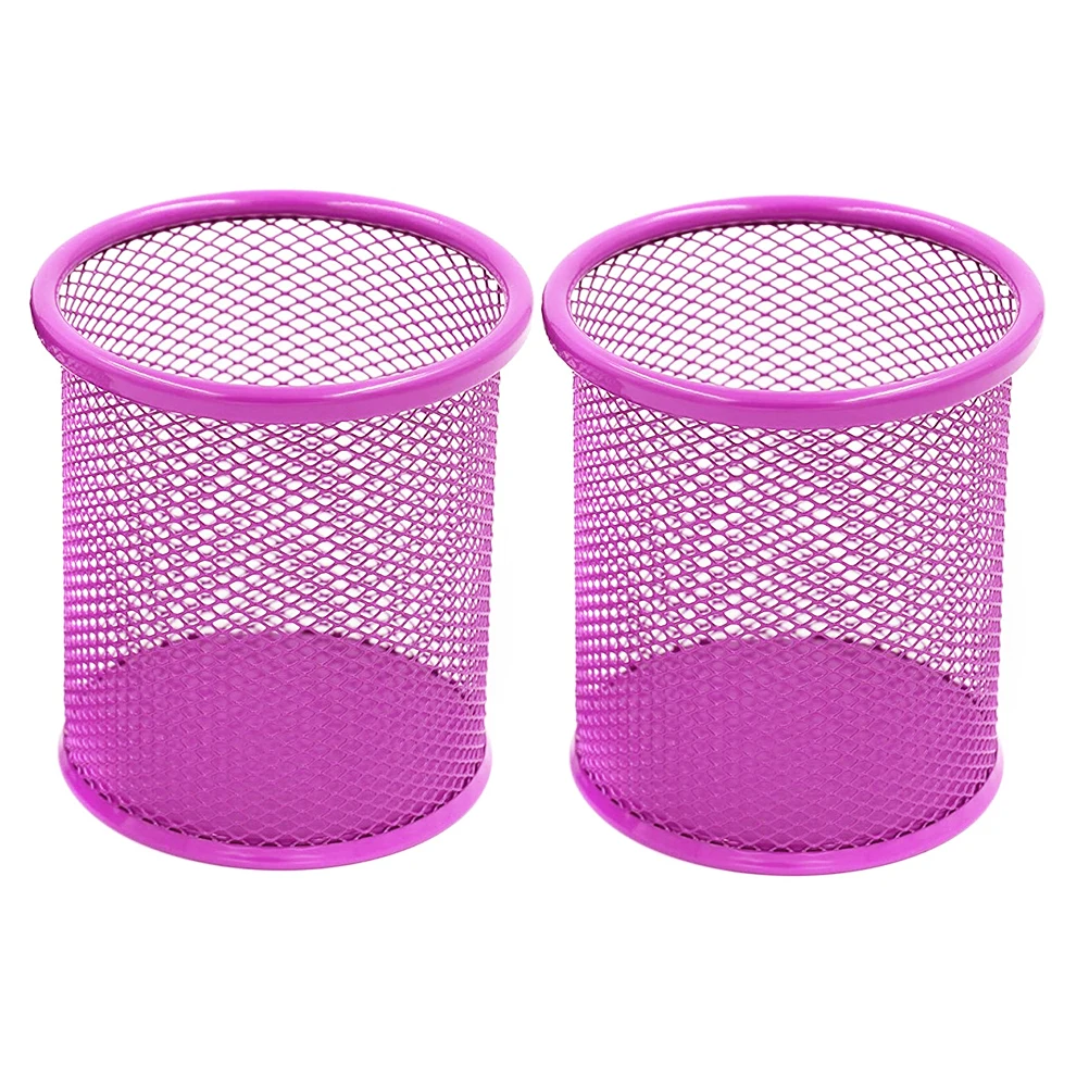 2pcs Round Pencil Holder Container for Desk Organizer Purple Pens Mesh Steel Desktop Supplies Scissors Ruler Storage Cup
2pcs Round Pencil Holder Container for Desk Organizer Purple Pens Mesh Steel Desktop Supplies Scissors Ruler Storage Cup