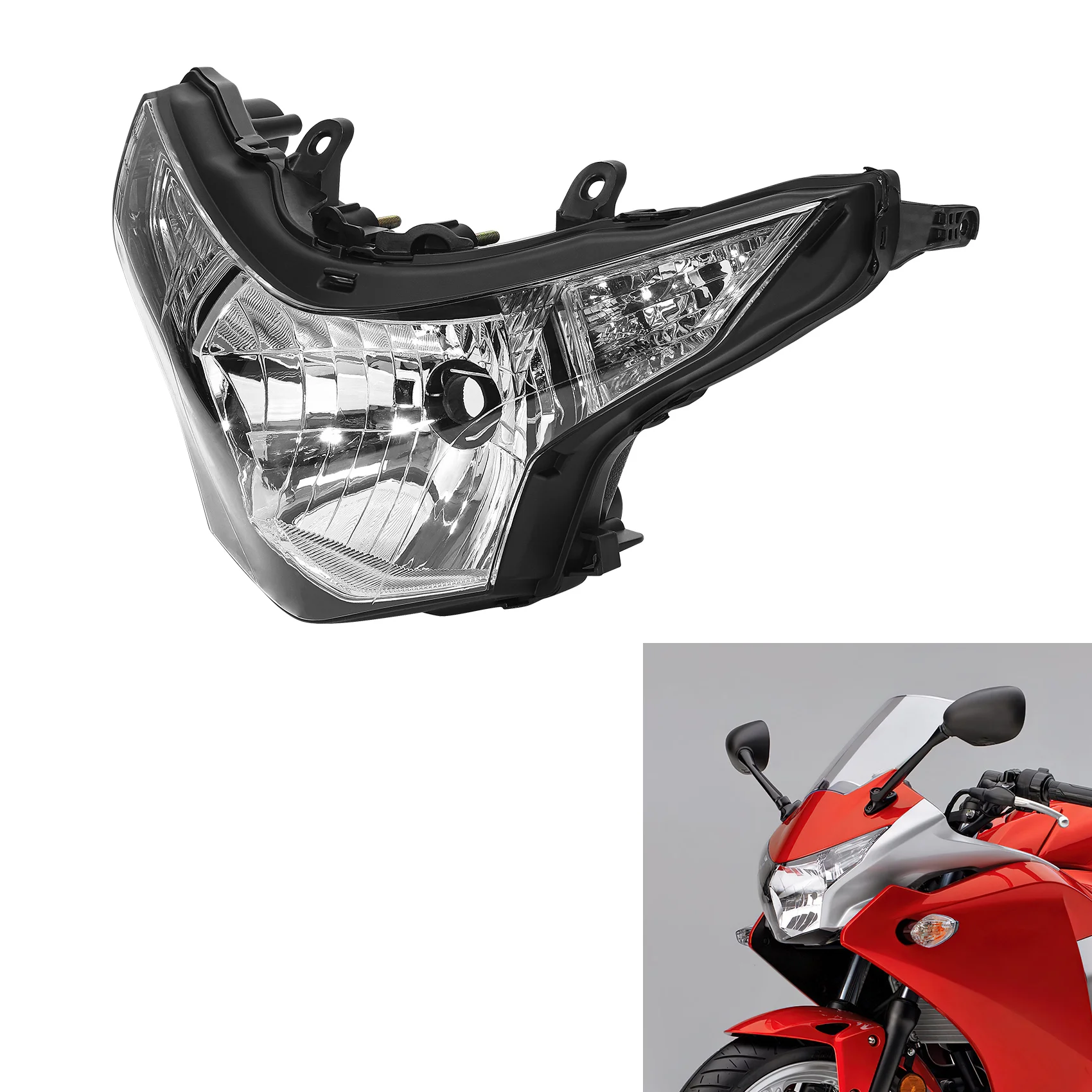 Motorcycle Front Headlight Headlamp Head Lights Assembly For Honda 2011-2013 CBR250R 2014-2018 CTX700
Motorcycle Front Headlight Headlamp Head Lights Assembly For Honda 2011-2013 CBR250R 2014-2018 CTX700
