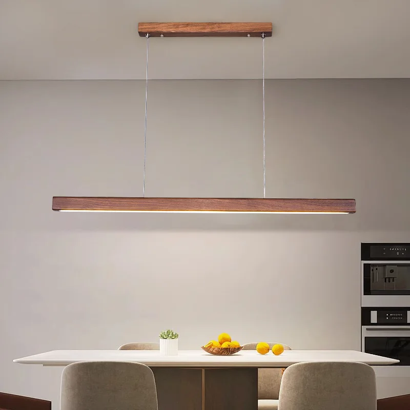 Wooden Living Dining Room Pendant Lamp Minimalist Walnut Wood Chinese Style Tea Room Bedroom LED Chandelier Straight Strip Light
Wooden Living Dining Room Pendant Lamp Minimalist Walnut Wood Chinese Style Tea Room Bedroom LED Chandelier Straight Strip Light