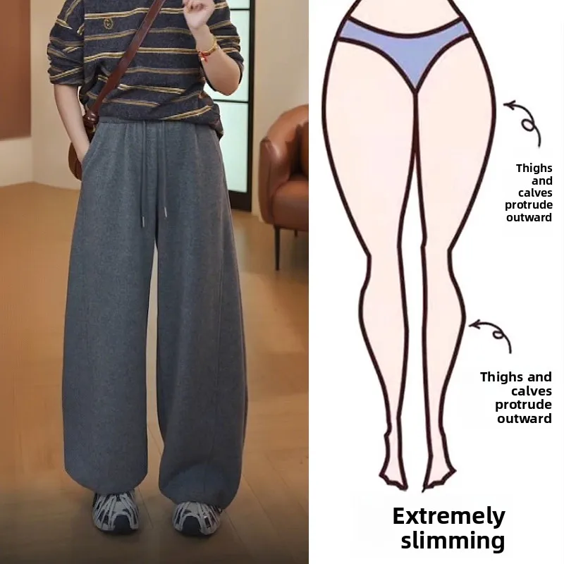 plus Size Warm Casual Pants Women's Spring Autumn New Style High Waist Loose Slimming Wide Leg Pants Knife Design
plus Size Warm Casual Pants Women's Spring Autumn New Style High Waist Loose Slimming Wide Leg Pants Knife Design