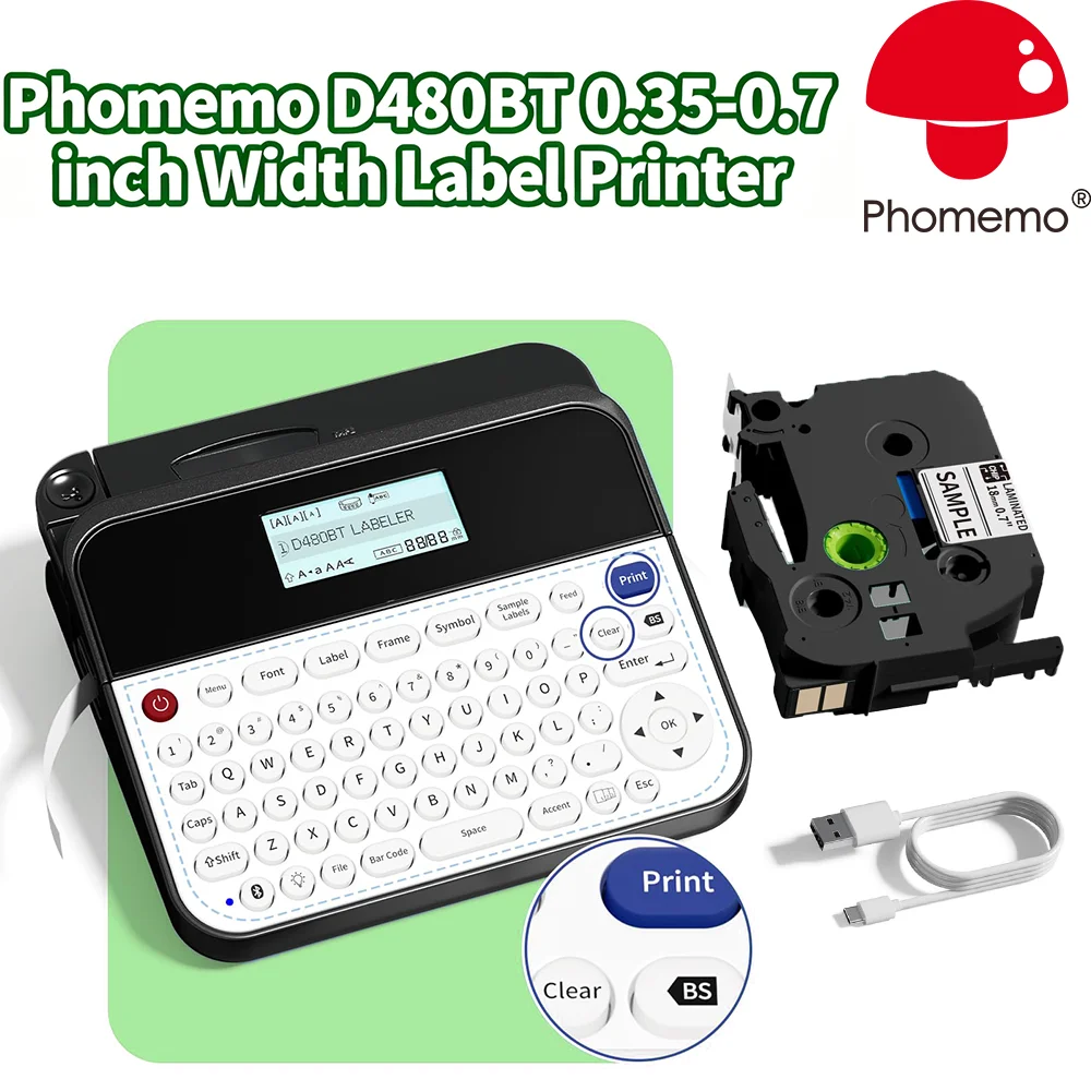 18mm Label Maker Machine Large Print Label Maker Rechargeable Print 9mm 12mm 18mm Labels Bluetooth Labeler Support Keyboard
18mm Label Maker Machine Large Print Label Maker Rechargeable Print 9mm 12mm 18mm Labels Bluetooth Labeler Support Keyboard