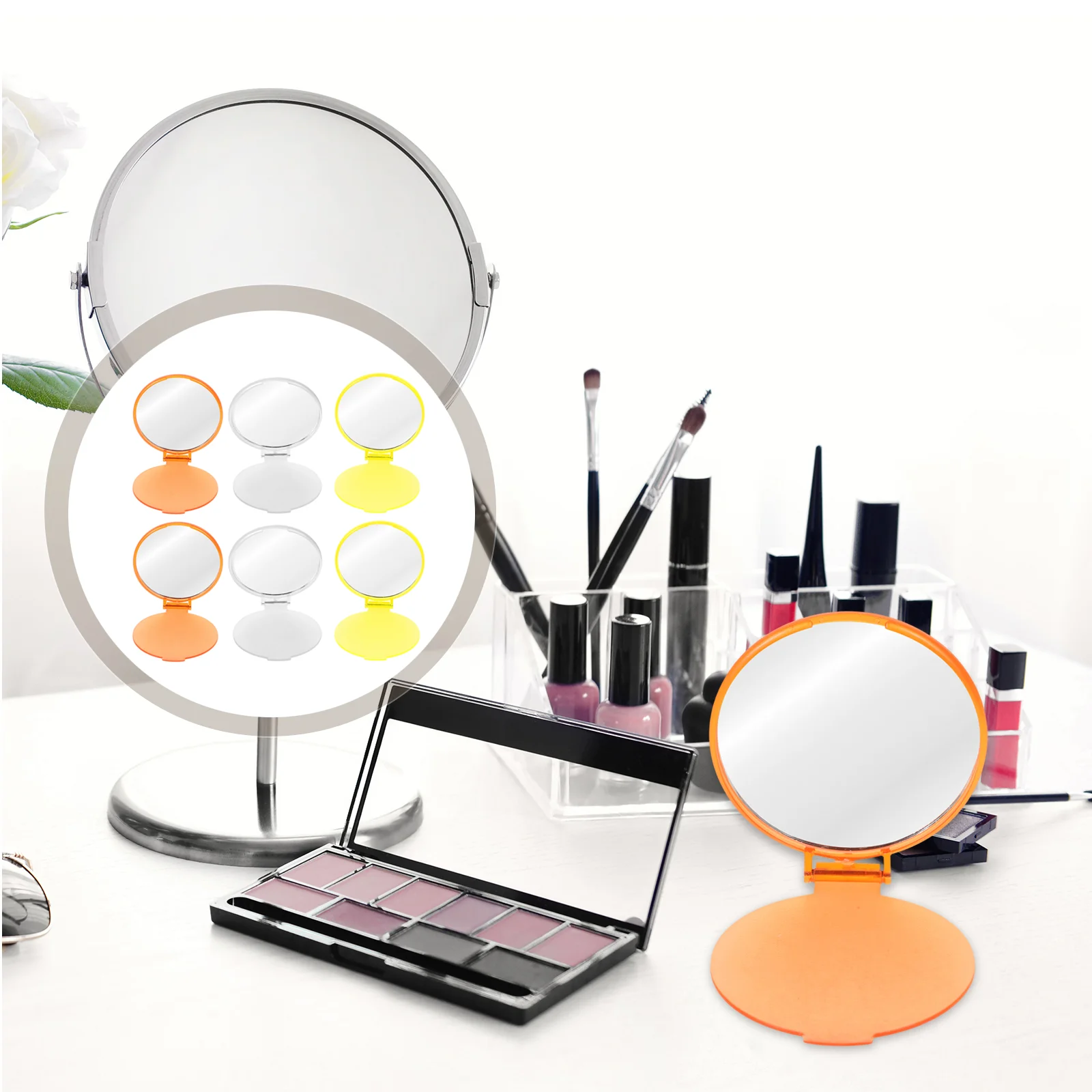 Compact Handheld Foldable Makeup Mirror Clear High Definition Pocket Round Gift for Girls Women Artists
Compact Handheld Foldable Makeup Mirror Clear High Definition Pocket Round Gift for Girls Women Artists