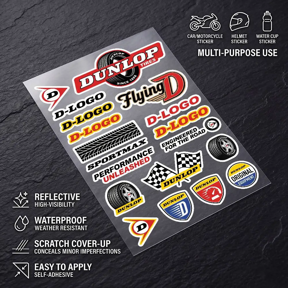 for Dunlop Fashion Universal Scratch Resist Reflective Waterproof Stickers For Auto Motorcycle Helmet Mug Refrigerator
for Dunlop Fashion Universal Scratch Resist Reflective Waterproof Stickers For Auto Motorcycle Helmet Mug Refrigerator