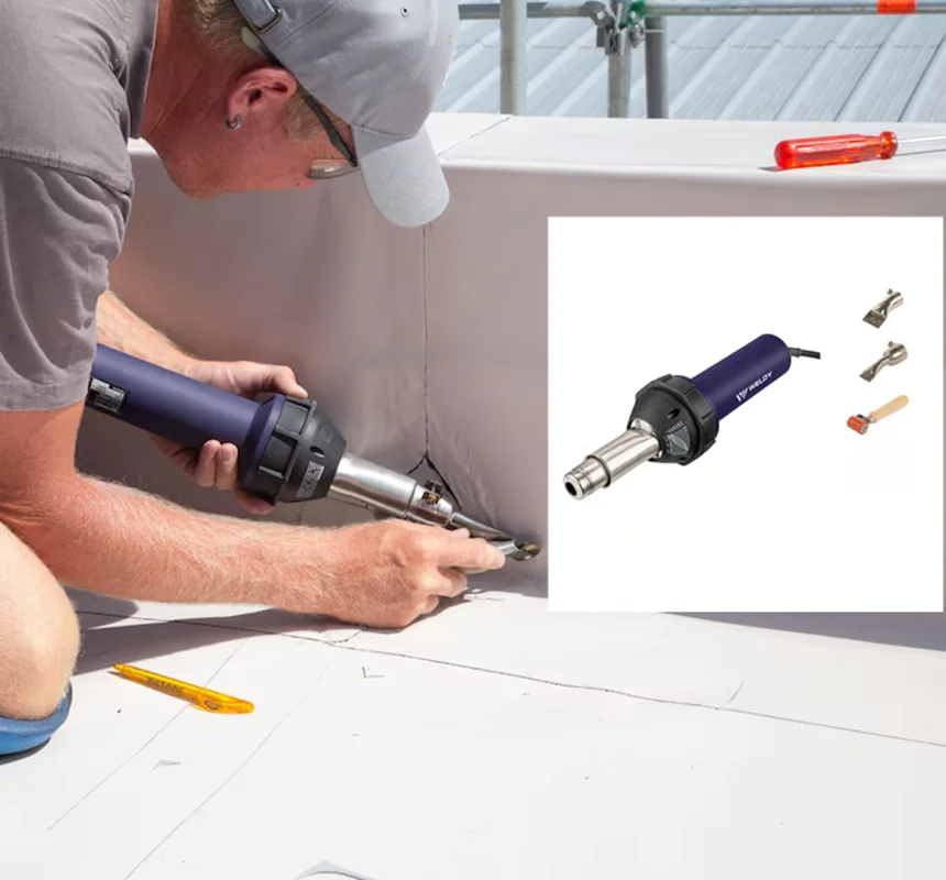 Weldy Energy HT1600 Нагревательный пистолет для перекрытия Сварочный комплект 230 В 1600 Вт для ПВХ TPO с прижимным роликом
Weldy Energy HT1600 Нагревательный пистолет для перекрытия Сварочный комплект 230 В 1600 Вт для ПВХ TPO с прижимным роликом