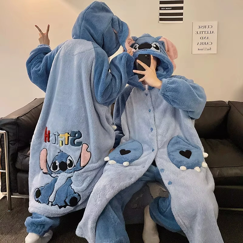 Плюшевый пижамный комплект «Стич» (Дисней) для пар, зимний, фланелевый, теплый, утолщенный, для мужчин и женщин
Плюшевый пижамный комплект «Стич» (Дисней) для пар, зимний, фланелевый, теплый, утолщенный, для мужчин и женщин