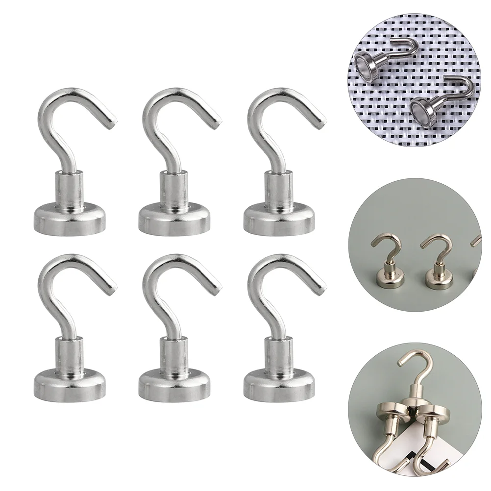 6 Pcs Magnetic Hook Magnets Hooks Premium Strong Household Advanced Practical Hanging Holders
6 Pcs Magnetic Hook Magnets Hooks Premium Strong Household Advanced Practical Hanging Holders