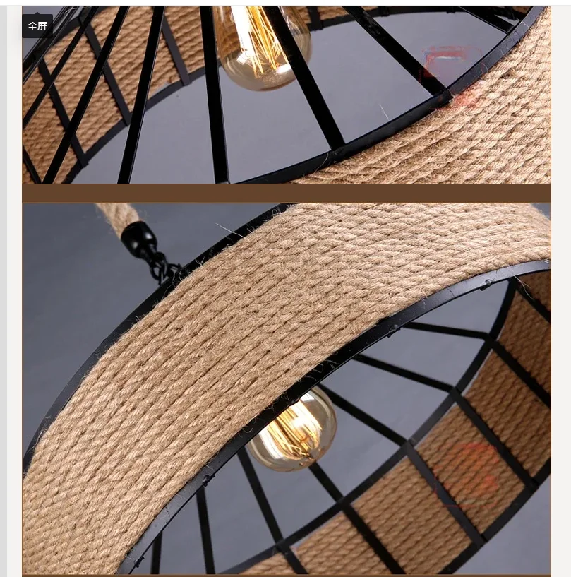 Antique Industrial Classic Retro Iron Classical Hemp Rope Pendant Hanging Lamp Lustre for Ceiling Chandelier Dining Room Light
Antique Industrial Classic Retro Iron Classical Hemp Rope Pendant Hanging Lamp Lustre for Ceiling Chandelier Dining Room Light