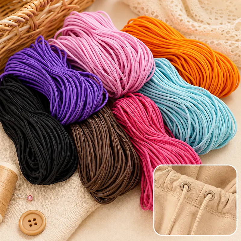 45/90M 2mm Braided Elastic Rope Round Rubber Cord for Hat String Clothes Shoes Hairwear Stretch Sewing Craft Material Trim Roll
45/90M 2mm Braided Elastic Rope Round Rubber Cord for Hat String Clothes Shoes Hairwear Stretch Sewing Craft Material Trim Roll