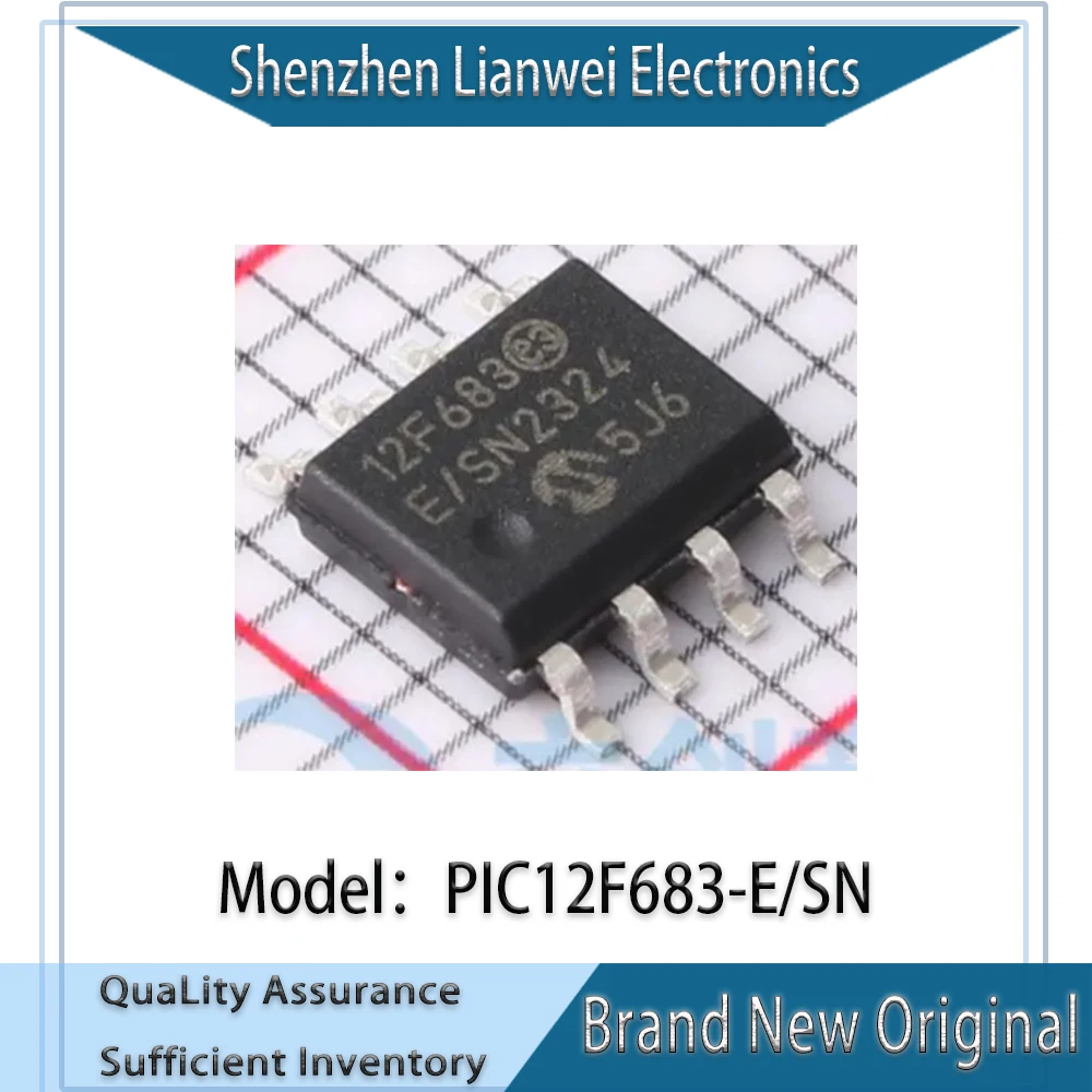 100% New Original 12F683 PIC12F683-E/SN PIC12F683 IC MCU Chipset SOP-8
100% New Original 12F683 PIC12F683-E/SN PIC12F683 IC MCU Chipset SOP-8