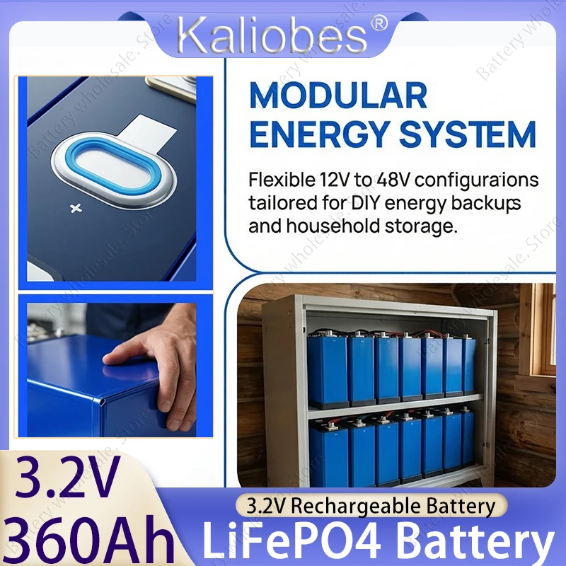 LFP 3.2V 360Ah LiFePO4 Battery 3.2V 10000 Deep Cycle DIY 12V24V Cell Pack For Home Solar Energy Storage System ESS RV EV Camping
LFP 3.2V 360Ah LiFePO4 Battery 3.2V 10000 Deep Cycle DIY 12V24V Cell Pack For Home Solar Energy Storage System ESS RV EV Camping