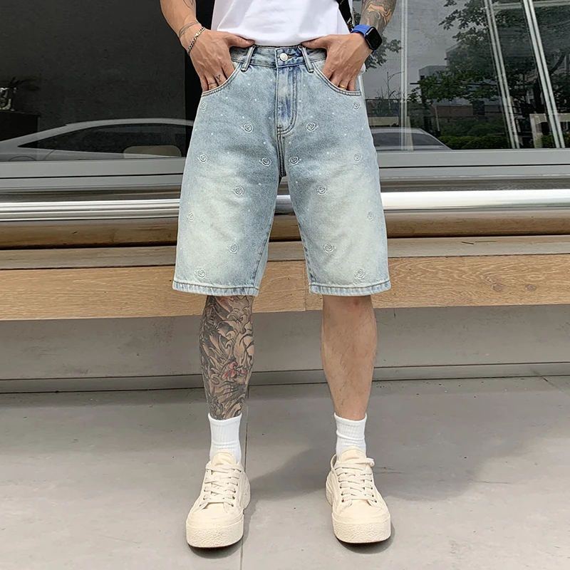 GD 9371 summer tide embroidery denim shorts new fashion trend hundred loose casual boys shorts
GD 9371 summer tide embroidery denim shorts new fashion trend hundred loose casual boys shorts
