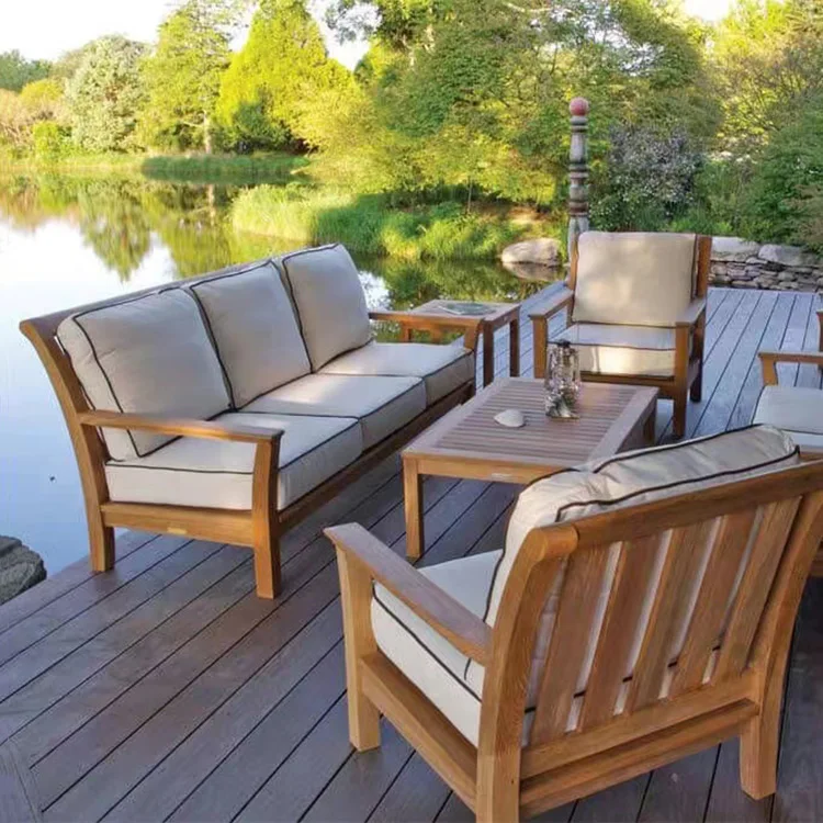 High End Modern Teak Wood Furniture With Cushions Sofa Set Living Room Patio Hotel Sectional Outdoor Garden Sofa
High End Modern Teak Wood Furniture With Cushions Sofa Set Living Room Patio Hotel Sectional Outdoor Garden Sofa