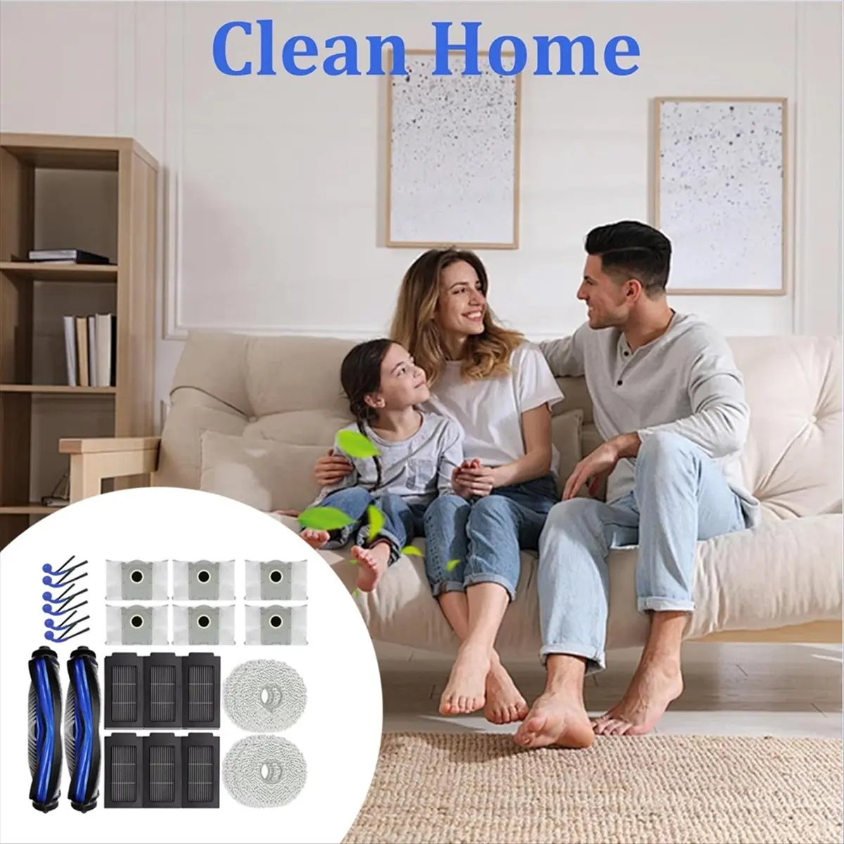 (A25M) 26Pcs Spare Parts for Ecovacs Deebot T30C Omni & T30C Pro Omni Vacuum Cleaner Main Brush Mop Pads Dust Bag Side Brushes
(A25M) 26Pcs Spare Parts for Ecovacs Deebot T30C Omni & T30C Pro Omni Vacuum Cleaner Main Brush Mop Pads Dust Bag Side Brushes
