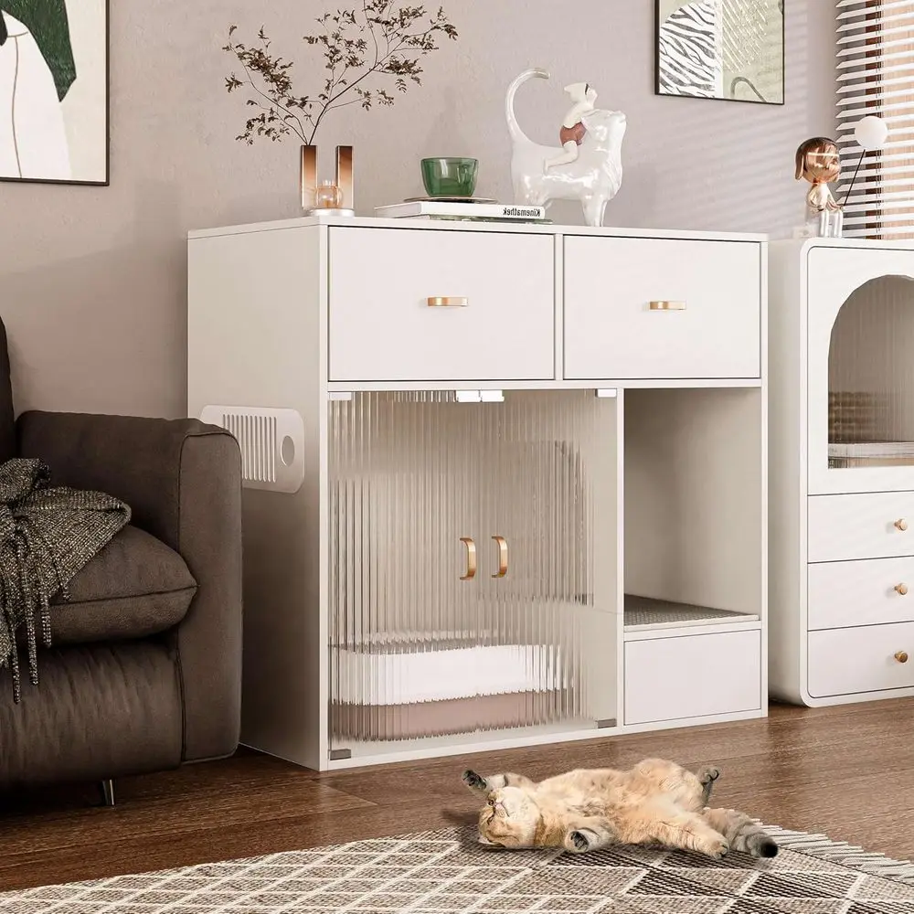 Hidden Cat Litter Cabinet for Living Room, Storage and Enclosure for 1-2 Cats (37.4'' Wide)
Hidden Cat Litter Cabinet for Living Room, Storage and Enclosure for 1-2 Cats (37.4'' Wide)