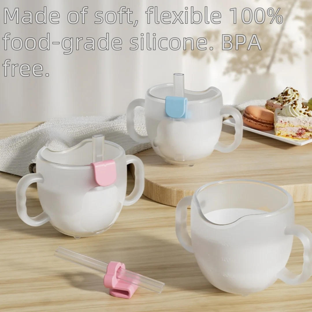 Food grade Silicone Toddler learning Cups, BPA Free Drop-proof Training Cups for Baby 6 Months+ 2 easy- grip handles, 5 Ounce
Food grade Silicone Toddler learning Cups, BPA Free Drop-proof Training Cups for Baby 6 Months+ 2 easy- grip handles, 5 Ounce