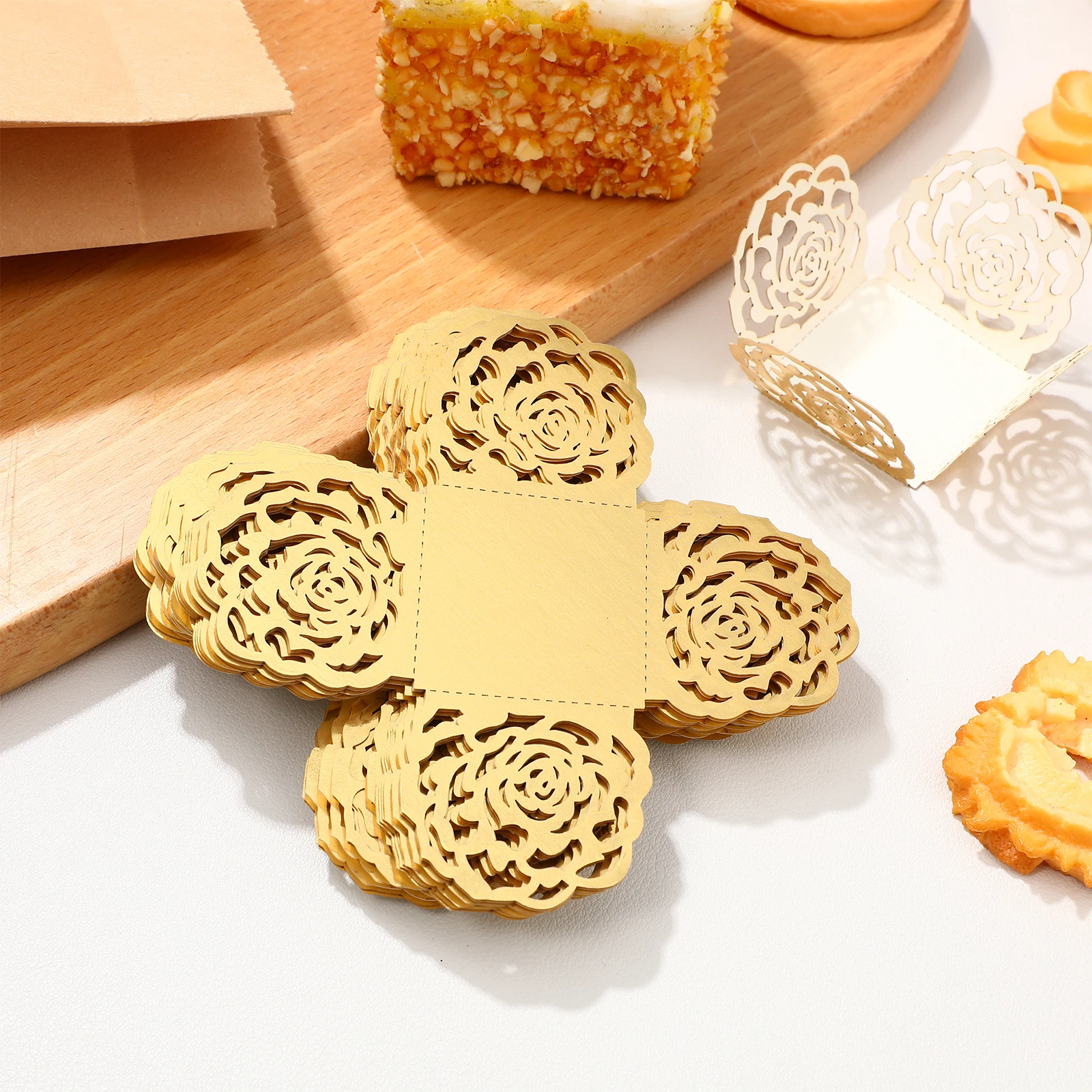50pcs Chocolate Trays Paper Cups Hollow Design Wedding Party Decorations Candy Cups for Desserts Truffle Wrappers Storage
50pcs Chocolate Trays Paper Cups Hollow Design Wedding Party Decorations Candy Cups for Desserts Truffle Wrappers Storage