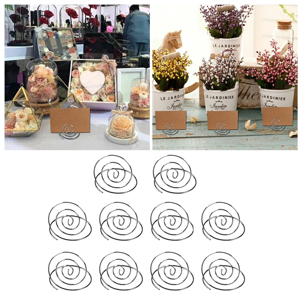 10 Pcs Spiral Shape Memo Card Holder Photo Note Clip Stand Stand Clip Wedding Home Office Party Photo Clips Gift
10 Pcs Spiral Shape Memo Card Holder Photo Note Clip Stand Stand Clip Wedding Home Office Party Photo Clips Gift