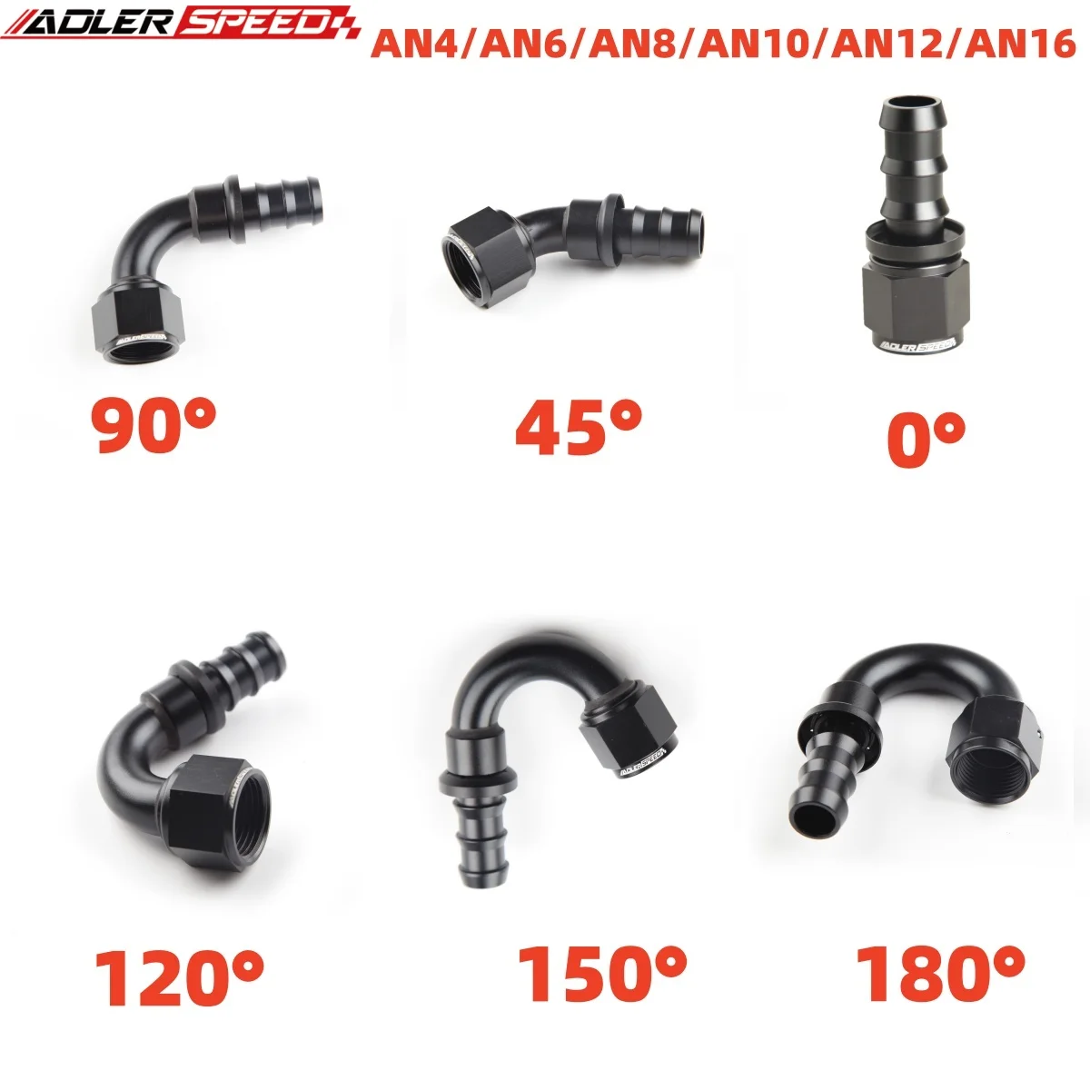 AN4/AN6/AN8/AN10/AN16 Straight 0/45/90/180 Degree Female Swivel to Push Lock Hose End Fitting Oil Fuel Hose End Adaptor Kit
AN4/AN6/AN8/AN10/AN16 Straight 0/45/90/180 Degree Female Swivel to Push Lock Hose End Fitting Oil Fuel Hose End Adaptor Kit