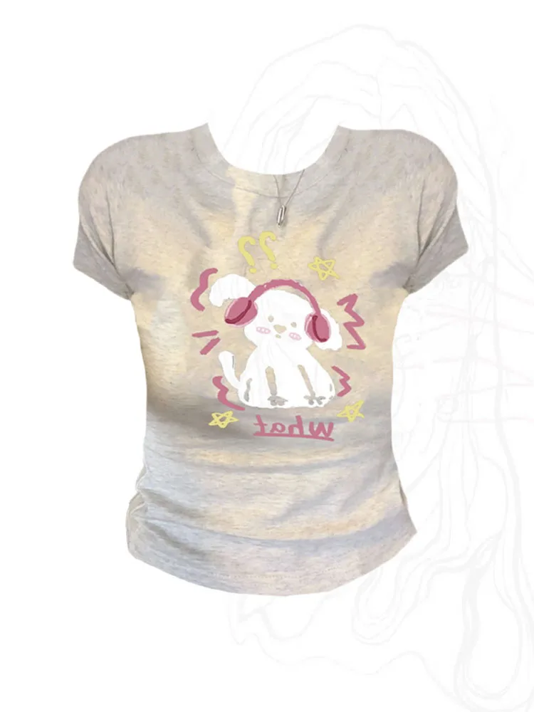 Kawaii Funny Cartoon Print T-Shirts Spring Summer O-Neck Crop Top Short Sleeve Slim Tees Casual Harajuku American Retro Fashion
Kawaii Funny Cartoon Print T-Shirts Spring Summer O-Neck Crop Top Short Sleeve Slim Tees Casual Harajuku American Retro Fashion
