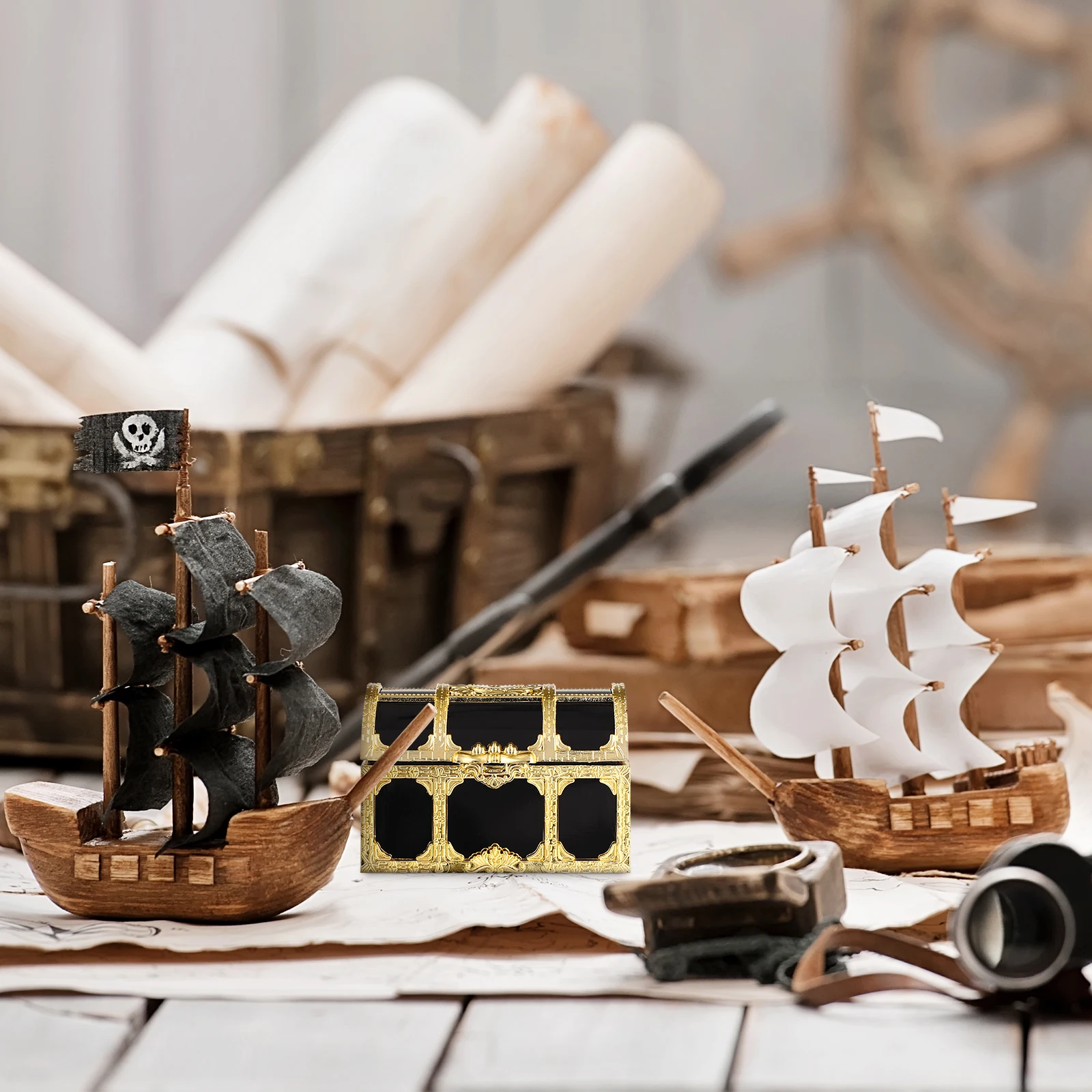 12 Pcs Pirate Candy Boxes Golden Treasure Chests for Kids Party Favors Storage Toys Treasure Chest For Kids Retro Style
12 Pcs Pirate Candy Boxes Golden Treasure Chests for Kids Party Favors Storage Toys Treasure Chest For Kids Retro Style