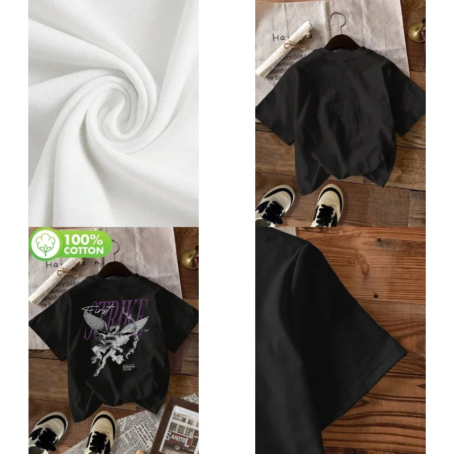 【New style】WomenandApos;S Y2K Retro Hip Hop Streetwear T-Shirt - Edgy Back Print Angel and STRIKE Graphic Short Sleeve Crew Nec
【New style】WomenandApos;S Y2K Retro Hip Hop Streetwear T-Shirt - Edgy Back Print Angel and STRIKE Graphic Short Sleeve Crew Nec