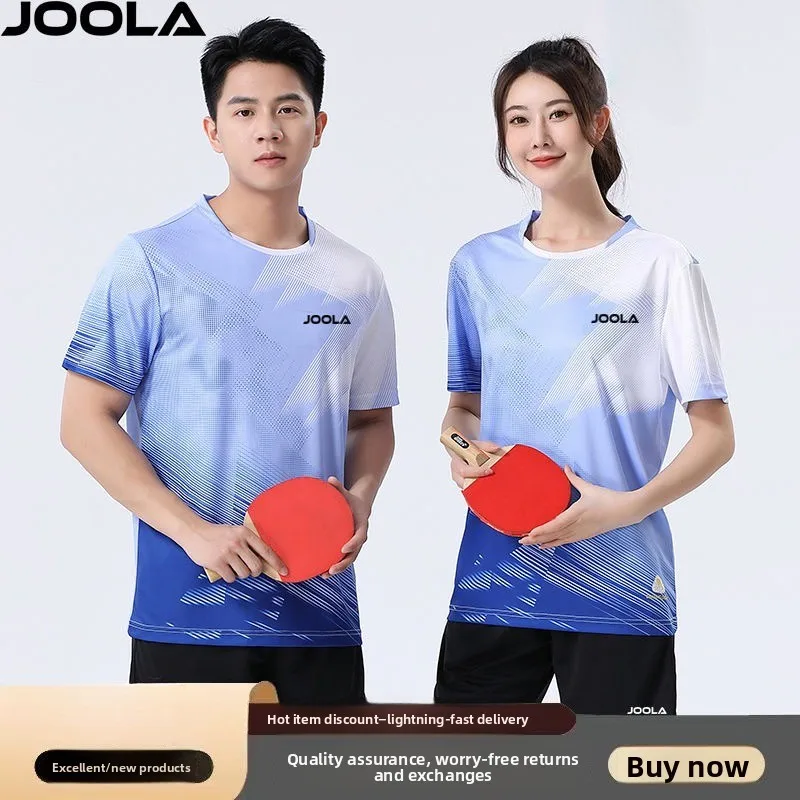 JOOLA quick drying table tennis suit set summer men's and women's sports casual breathable training suit
JOOLA quick drying table tennis suit set summer men's and women's sports casual breathable training suit