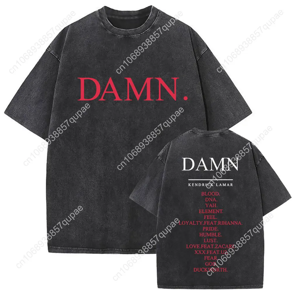 Limited Washed Vintage Rapper Kendrick Lamar DAMN Double Sided Print T-shirt Men Women Hip Hop Fashion Street Oversized T Shirts
Limited Washed Vintage Rapper Kendrick Lamar DAMN Double Sided Print T-shirt Men Women Hip Hop Fashion Street Oversized T Shirts