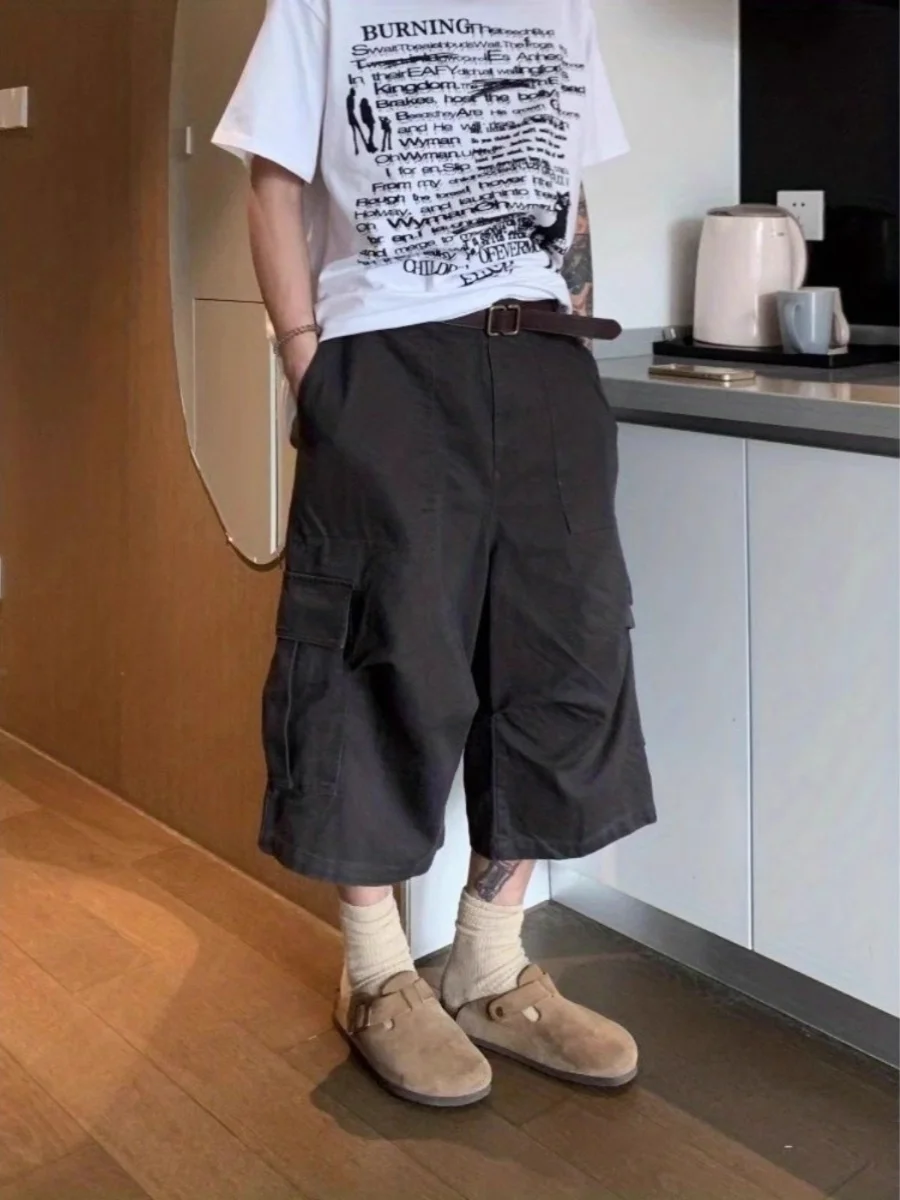 Large Size American Retro Workwear orts Men's Casual Wide Leg Thin Summer Seven-Foot Pants ex Youth Active Sle
Large Size American Retro Workwear orts Men's Casual Wide Leg Thin Summer Seven-Foot Pants ex Youth Active Sle