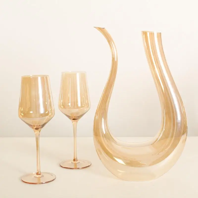 European Style Golden Crystal Glass Wine Cup Decanter Champagne Cup Footed Amber Wine Glass Red Wine Glass Champagne Glass
European Style Golden Crystal Glass Wine Cup Decanter Champagne Cup Footed Amber Wine Glass Red Wine Glass Champagne Glass