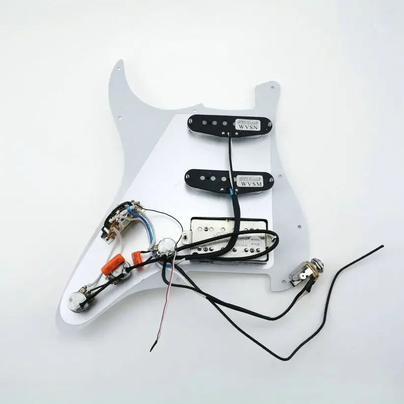 Prewired SSH Pickguard Pickups Wilkinson Alnico 5 WVS Single Coil and WVCB Humbucker Pickups Set Wiring Suitable for ST Guitar
Prewired SSH Pickguard Pickups Wilkinson Alnico 5 WVS Single Coil and WVCB Humbucker Pickups Set Wiring Suitable for ST Guitar