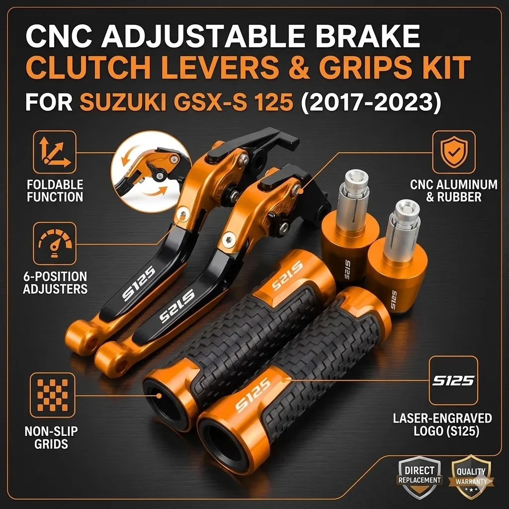 For SUZUKI GSXS GSX-S125 GSXS125 ABS 2017-2023 Motorcycle Brake Clutch Levers 7/8"22MM Handlebar Grips Handle Bar Grip Ends
For SUZUKI GSXS GSX-S125 GSXS125 ABS 2017-2023 Motorcycle Brake Clutch Levers 7/8"22MM Handlebar Grips Handle Bar Grip Ends