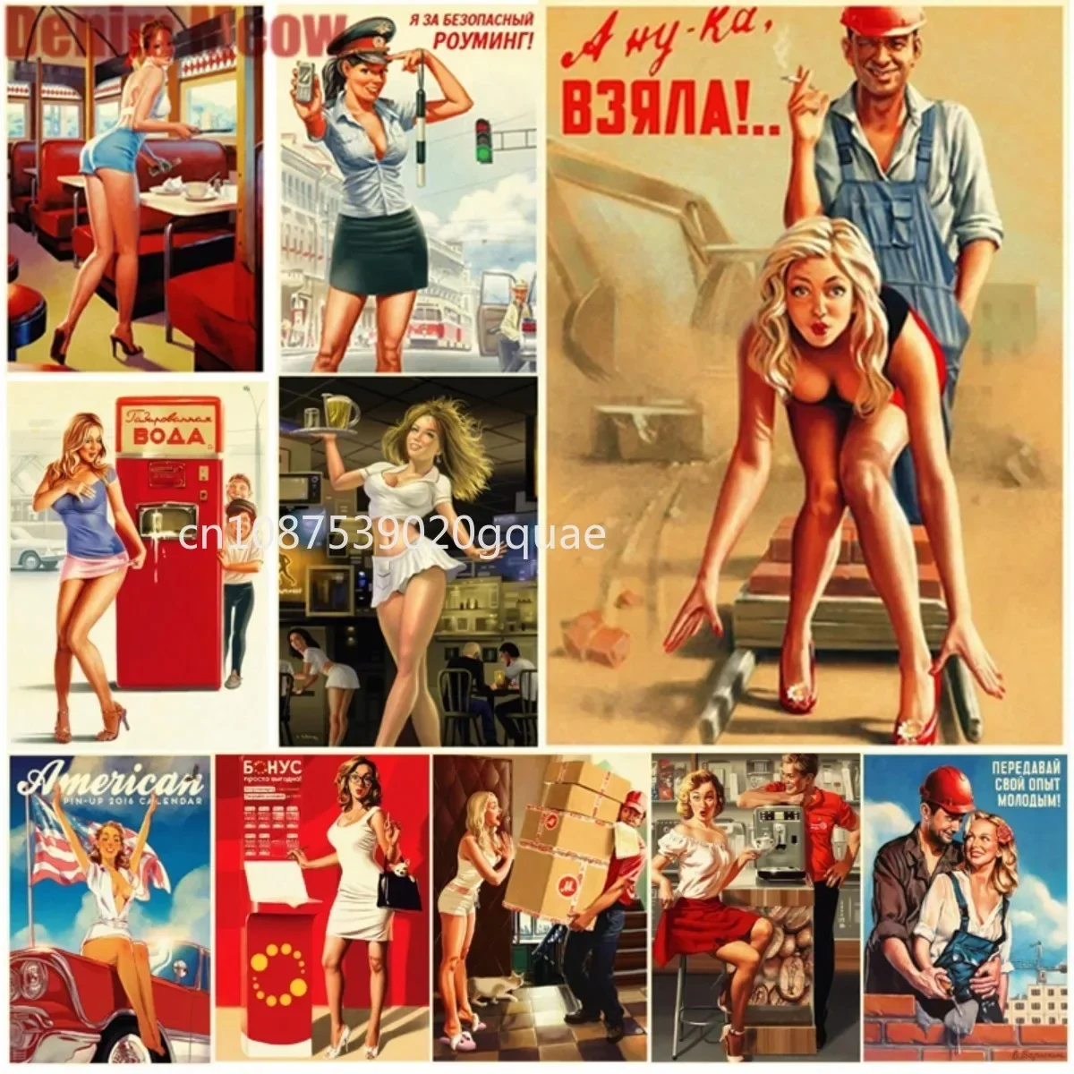 Pin Up Girl Plaque Vintage Metal Tin Sign Sexy Girl Decorative Plates Wall Poster for Bar Cafe Pub Home Decor Iron Painting N116 
Pin Up Girl Plaque Vintage Metal Tin Sign Sexy Girl Decorative Plates Wall Poster for Bar Cafe Pub Home Decor Iron Painting N116