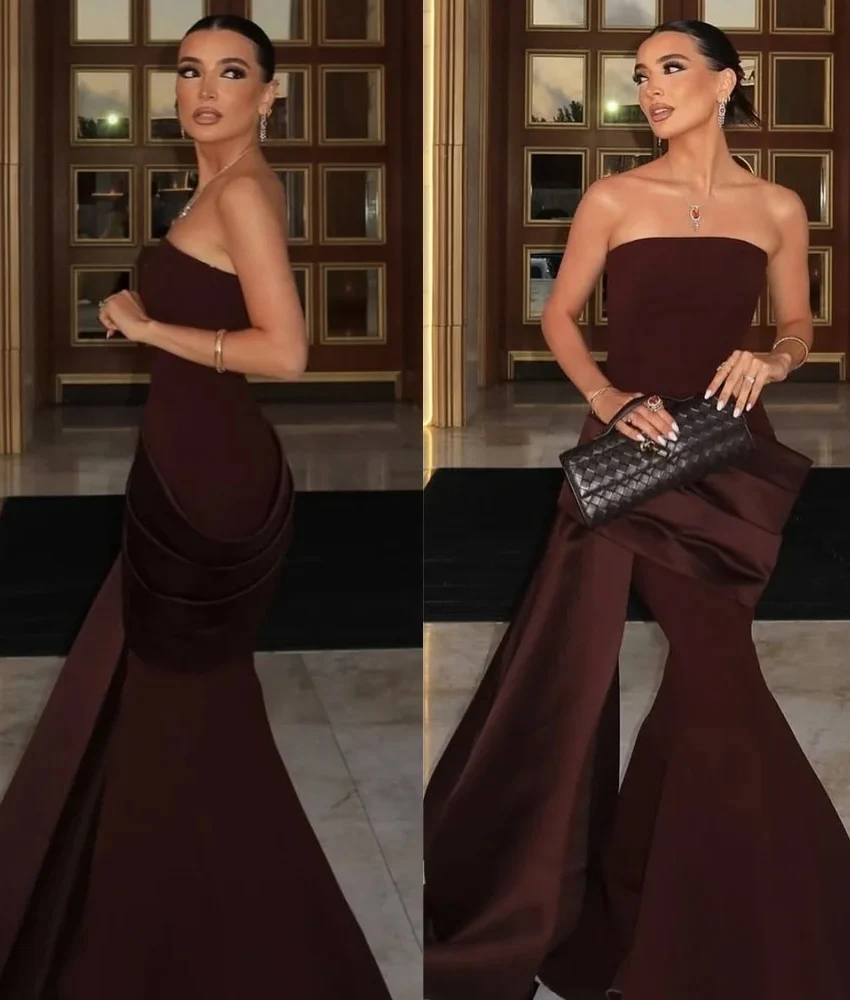 Customized Temperament Jersey Mermaid Evening Dress High Quality Sleeveless Strapless Floor Length فساتين سهرات
Customized Temperament Jersey Mermaid Evening Dress High Quality Sleeveless Strapless Floor Length فساتين سهرات