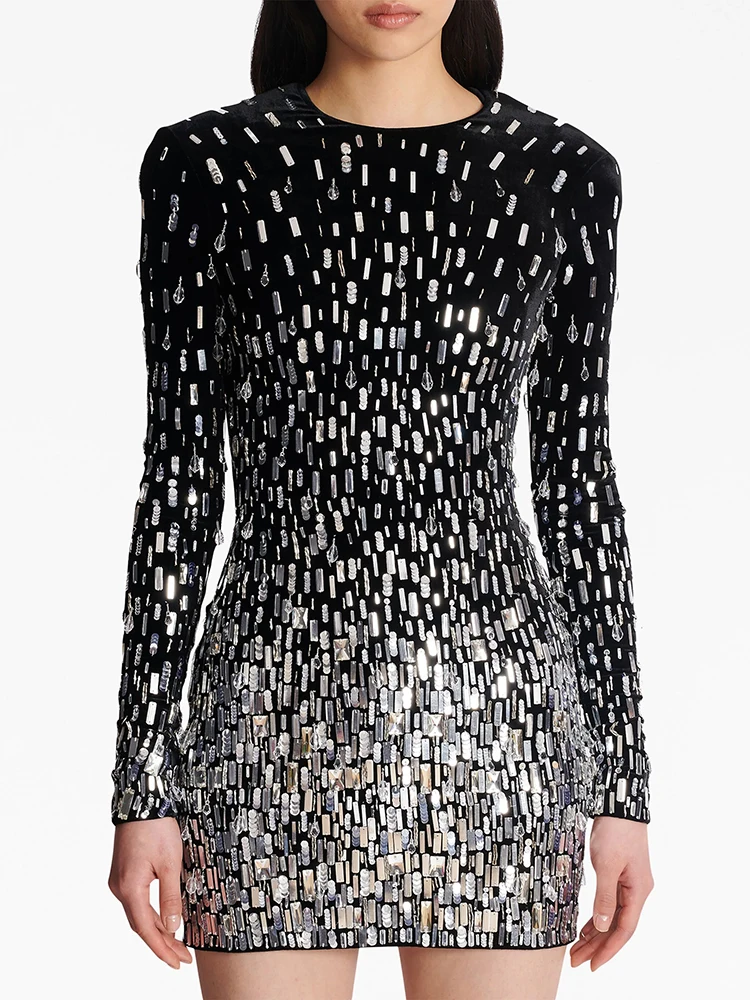 2026 HIGH STREET Mini Dress - Women's Luxurious Sequined & Crystal Beaded Velvet Dress, Newest Fashion Long Sleeve Party Dress
2026 HIGH STREET Mini Dress - Women's Luxurious Sequined & Crystal Beaded Velvet Dress, Newest Fashion Long Sleeve Party Dress