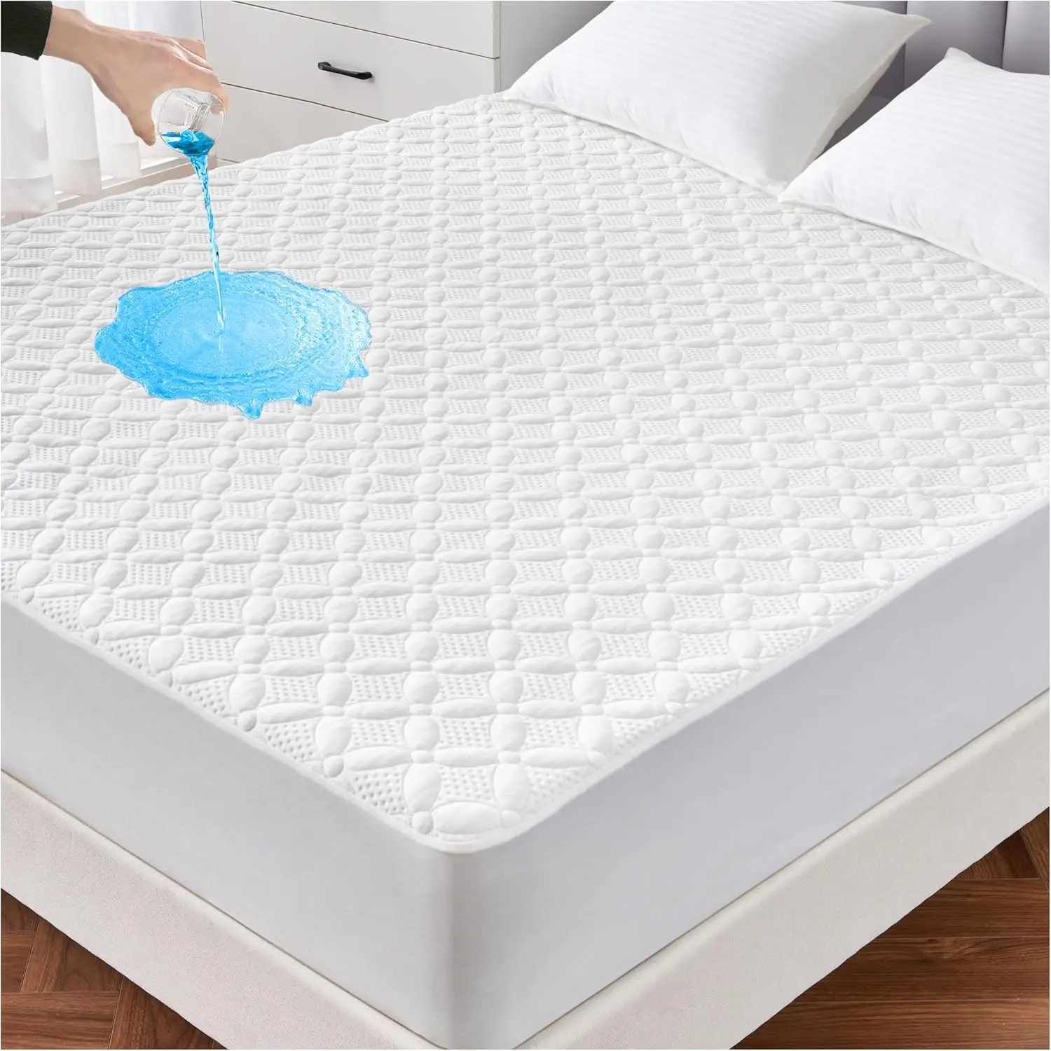 Waterproof Queen Mattr Protector, Soft Breathable And Noisel Queen Size Mattr Pad Cover With 6-18 In Deep Pockets
Waterproof Queen Mattr Protector, Soft Breathable And Noisel Queen Size Mattr Pad Cover With 6-18 In Deep Pockets