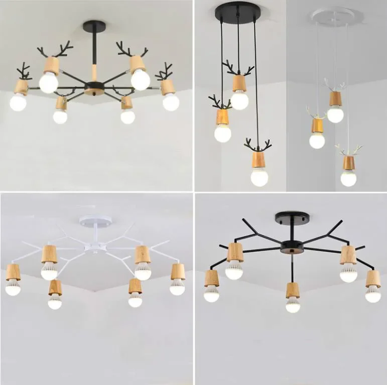 Nordic modern minimalist E27 multi-head antler Pedant lamp restaurant bedroom study metal /wood lamp shade fixture
Nordic modern minimalist E27 multi-head antler Pedant lamp restaurant bedroom study metal /wood lamp shade fixture