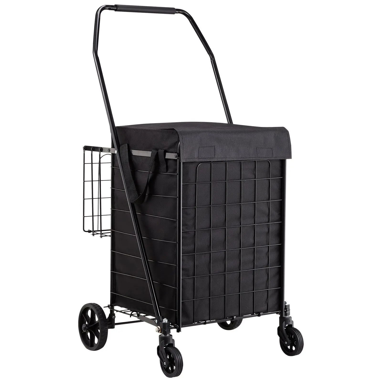 Shopping Cart, Folding Grocery Utility Cart with Dual Baskets, Waterproof Liner & Wheels, 100 LBS Large Load Capacity, Heavy
Shopping Cart, Folding Grocery Utility Cart with Dual Baskets, Waterproof Liner & Wheels, 100 LBS Large Load Capacity, Heavy