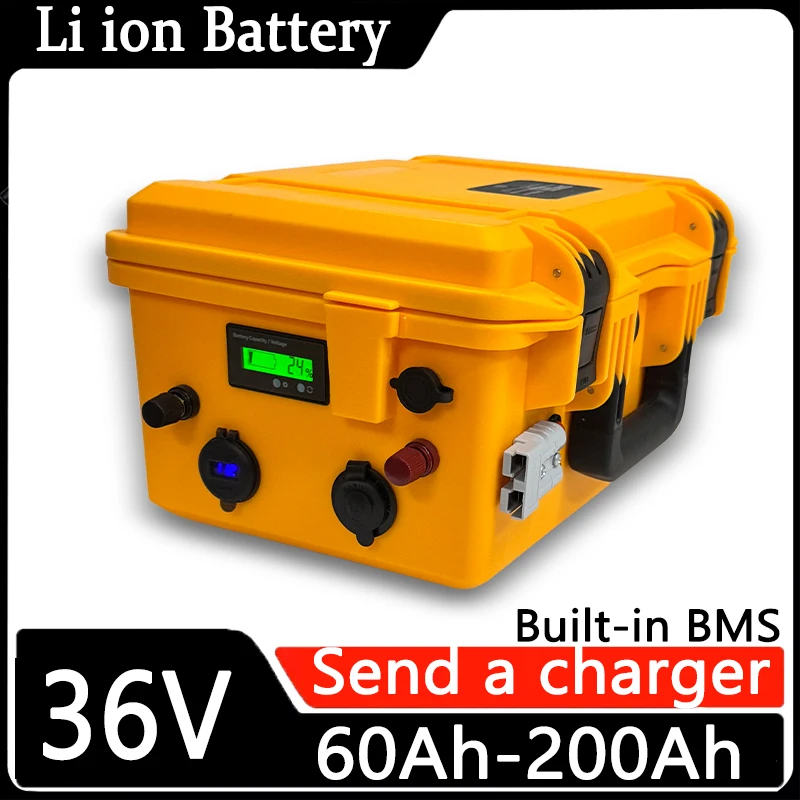 lithium batteryWaterproof 36V 60Ah 80Ah 100Ah 120Ah 150Ah 200A 42V BMS 3600W for trolling motor+10A Charger.
lithium batteryWaterproof 36V 60Ah 80Ah 100Ah 120Ah 150Ah 200A 42V BMS 3600W for trolling motor+10A Charger.