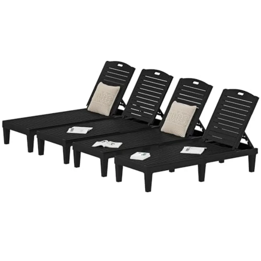 Outdoor Plastic Chaise Lounger, Poolside Lounge Chair w/5-Position Adjustable Backrest, Waterpro and Easy up for Patio, Poolsid
Outdoor Plastic Chaise Lounger, Poolside Lounge Chair w/5-Position Adjustable Backrest, Waterpro and Easy up for Patio, Poolsid