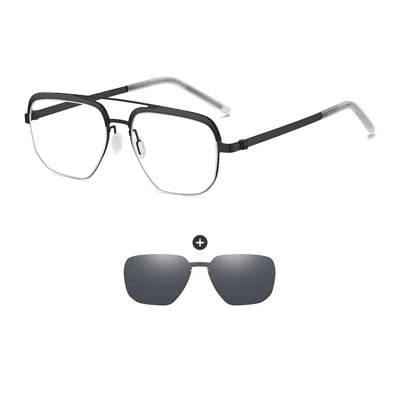 New Style Magnet Clip On Reading Glasses Men Square Myopia Prescription Glasses 2 In 1 Polarized Driving Sunglasses
New Style Magnet Clip On Reading Glasses Men Square Myopia Prescription Glasses 2 In 1 Polarized Driving Sunglasses