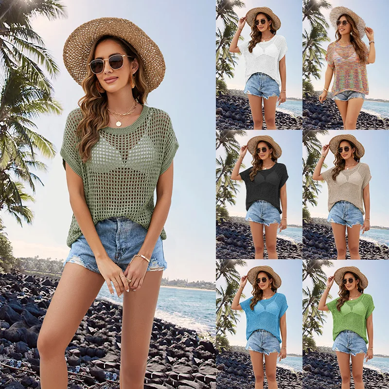 2024Summer New Women's Solid Color Hand Crocheting Blouse Loose plus Size Batwing Sleeve Sweater for Women
2024Summer New Women's Solid Color Hand Crocheting Blouse Loose plus Size Batwing Sleeve Sweater for Women
