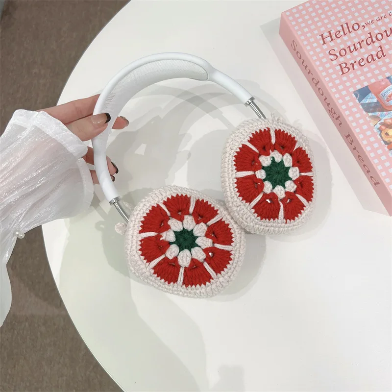 Knitted Red Flower Case for AirPods Max Protective Headset Headphone Airpod Max Case Cover
Knitted Red Flower Case for AirPods Max Protective Headset Headphone Airpod Max Case Cover