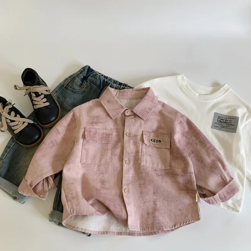 2024 Autumn New Boys' tie-dyed denim shirt Girls' turn-down collar long sleeve shirt Kids cotton Tops
2024 Autumn New Boys' tie-dyed denim shirt Girls' turn-down collar long sleeve shirt Kids cotton Tops