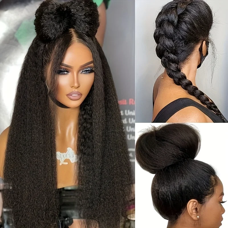 13X4 Lace Front 220% Density Pre Plucked Italian Fashion Yaki Lace Front Human Hair Wigs Kinky Edges Hairline Natural Hairline
13X4 Lace Front 220% Density Pre Plucked Italian Fashion Yaki Lace Front Human Hair Wigs Kinky Edges Hairline Natural Hairline